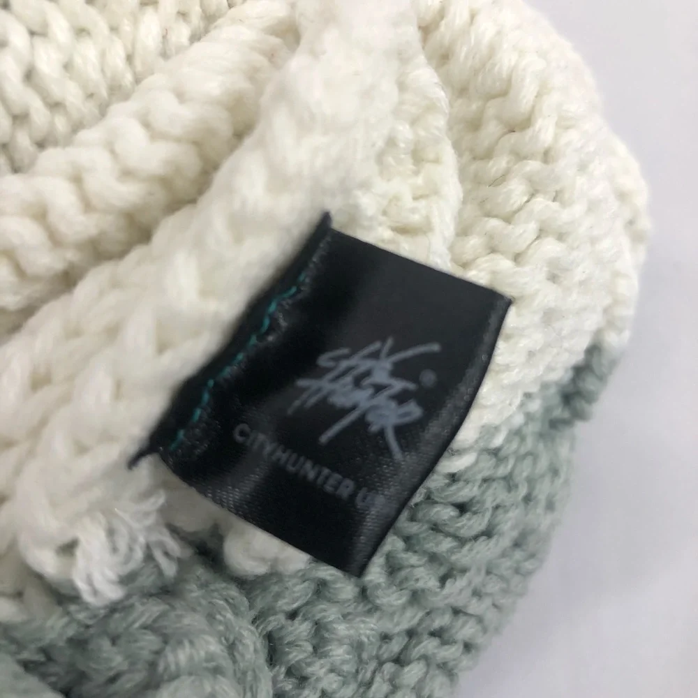City Hunter Cable Knit Sweater Like Beanie